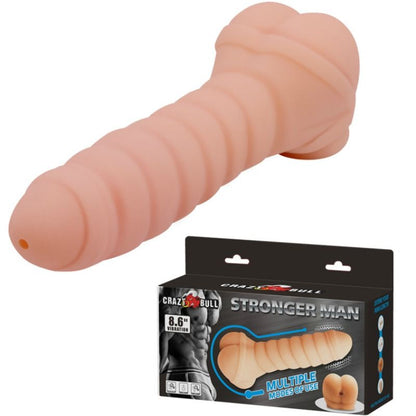 Crazy Bull - Multifunctional Penis with Strong Vibrations, Total Length 21.8 cm