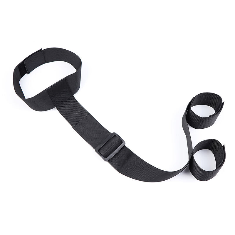 Ohmama Fetish - Long Nylon Hogtie With Collar And Handcuffs, Adjustable With Velcro, Composition 90% Polyamide / 10% Polyformaldehyde