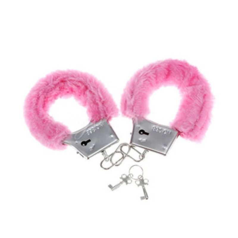 Diablo Picante - Pink Fur Pleasure Cuffs, Metal Soft Cover