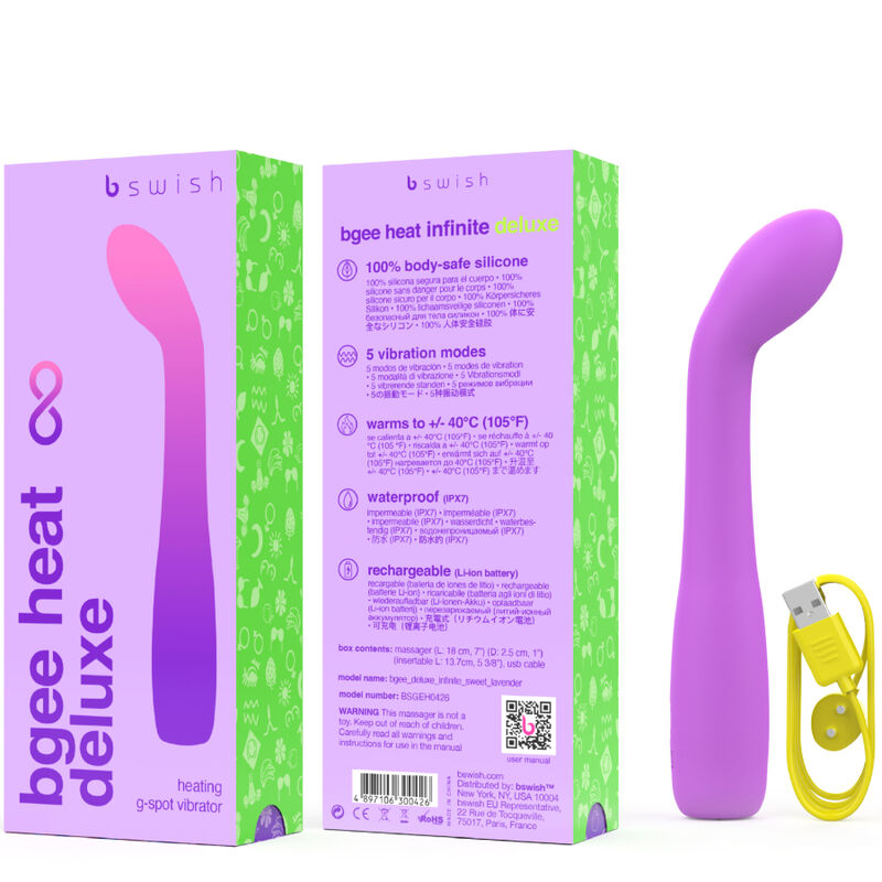 B Swish - Bgee Heat Infinite Rechargeable Silicone Luxury Vibrator With Sweet Lavender Heating