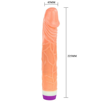 Bathing Waves of Pleasure Realistic Vibrators 22.5 cm, Flesh Color, Simple and Economical Vibrator, Operates on AAA Battery (not included)