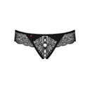 Obsessive Panties &amp; Thong - Miamor Crotchless Thong XXL - Spicy Thong with Lace and Sparkling Stones