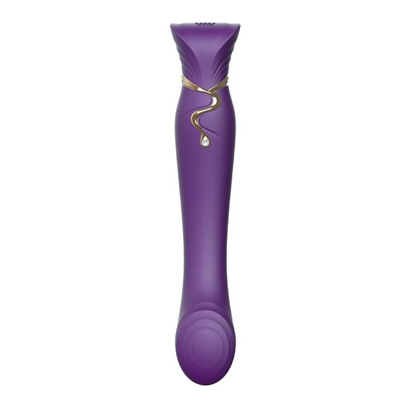 Zalo - Regina G-Spot Pulse Wave Luxury Vibrator with Gold and Swarovski Details, Purple