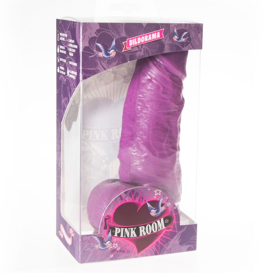 Pink Room - Dayan - Purple Realistic Dildo 17 cm, Pink Room, Hypoallergenic PVC, With Suction Cup