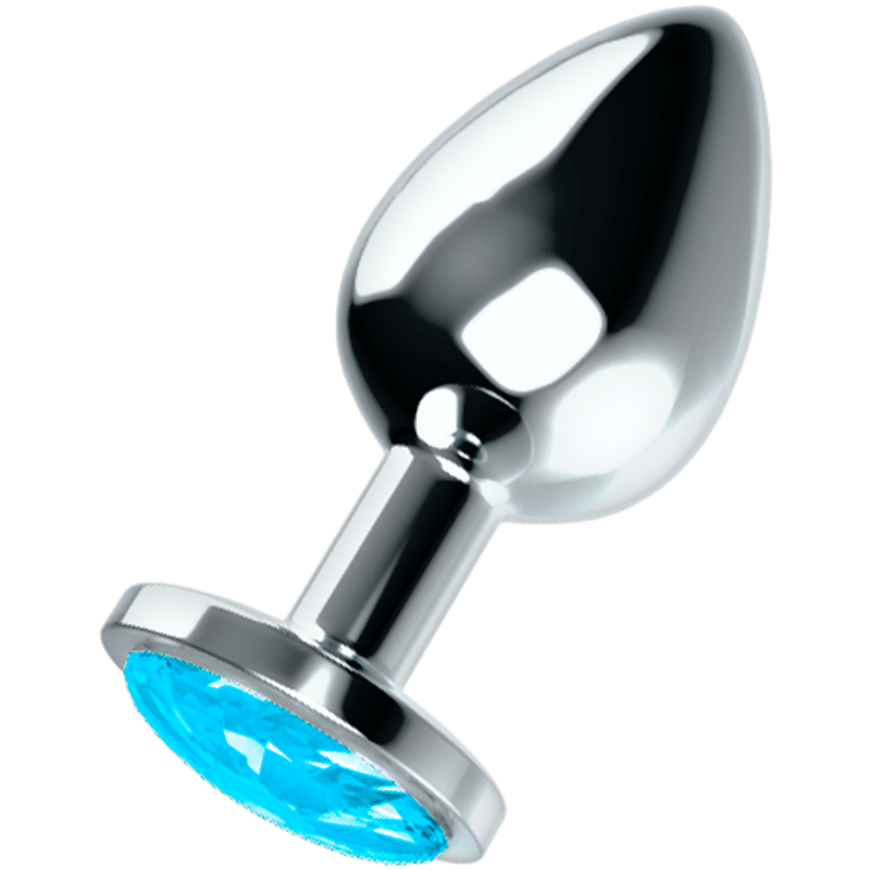 Ohmama - Anal Plug With Blue Sparkling Crystal L