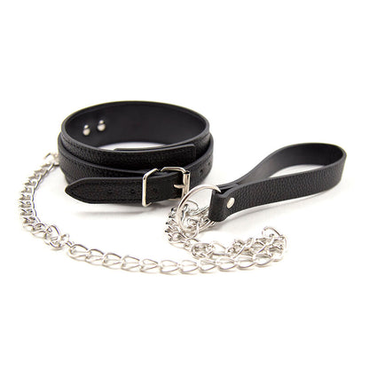 Ohmama Fetish - Snake Pattern Necklace, Imitation Leather Leash Collar