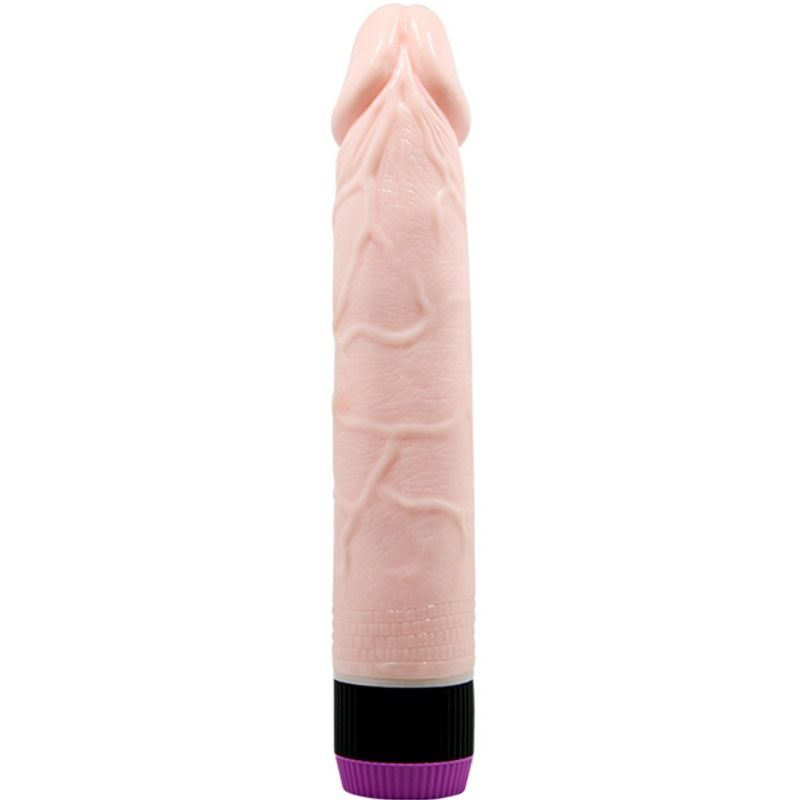 Baile Vibrators - Adour Club Realistic Vibrator 21.5 cm, Flesh Color, Ribbed Texture, Powerful Vibrations, Easy to Use and Clean, With Multiple Speeds