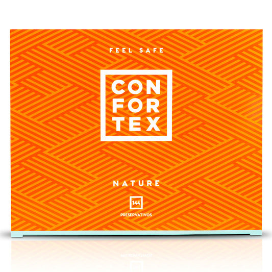 Confortex - Condoms Nature Box 144 Units - Superior Quality Latex, Marked CE0120