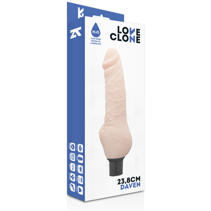 Loveclone- Daven Self Lubrication Dildo Flesh 23,8 Cm