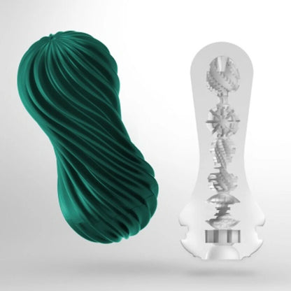 Tenga Flex - Green Reusable Spiral Masturbator