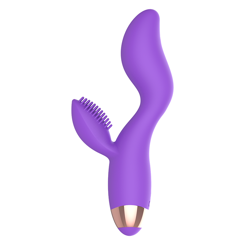 Womanvibe Donna - Rechargeable Clitoris Stimulator Vibrator, 18.8 x 3.5 cm, 10 Vibration Modes, Soft Silicone, Elegant Lilac and Gold Design