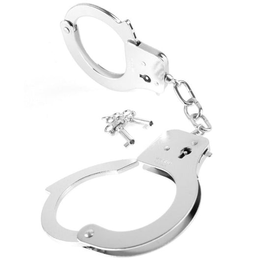 Esposas Metal Fetish Fantasy Series - Solid Metal Handcuffs for Domination