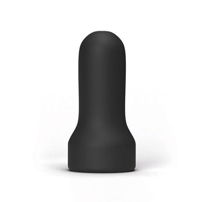 All Black - Loop Masturbator Model 2 with Smooth Exterior and Striped Texture, 17 cm, Phthalate Free Safe Material