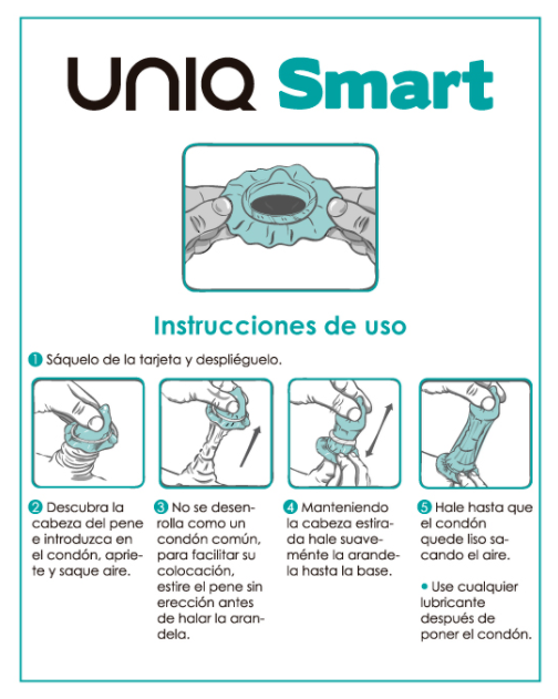 Uniq - Latex Free Smart Condoms for Preerection, 3 Units