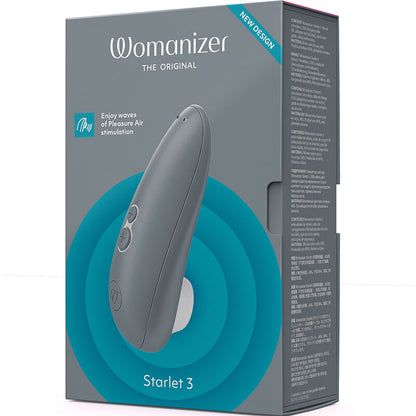 Womanizer - Starlet 3 Clitoris Stimulator Grey, Pleasure Air Technology, 6 Intensity Levels, Water Resistant