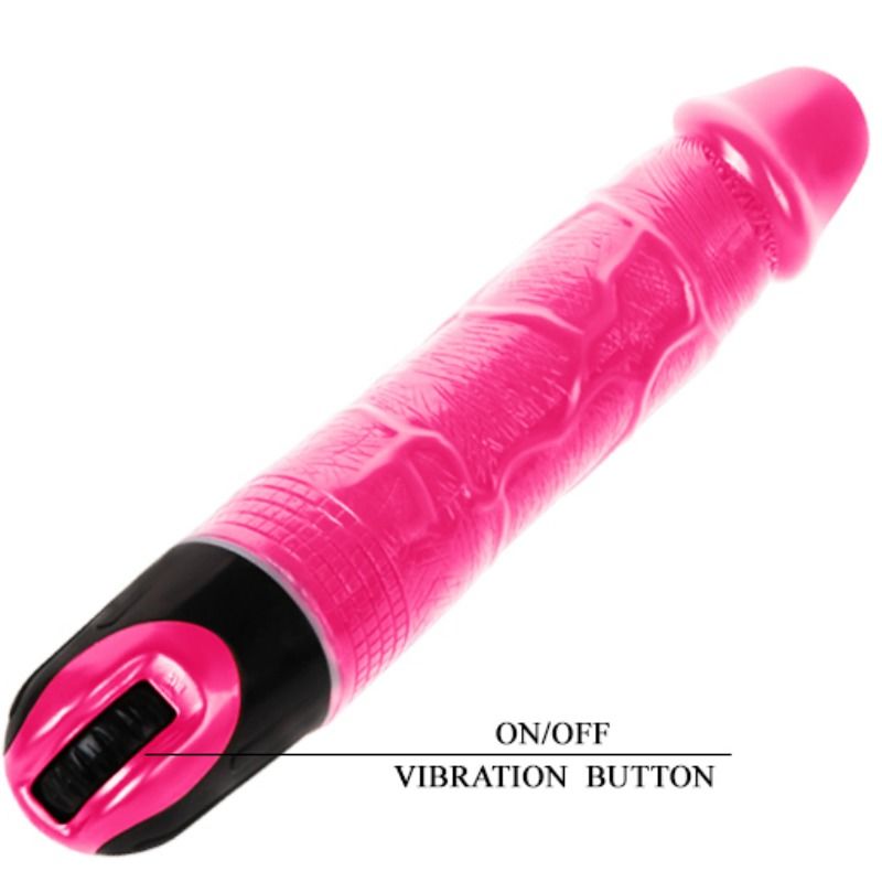 Baile Vibrators - Pink Glitter Dildo, Powerful Multispeed Vibrations, Material: TPR, Batteries: 2AA, Measurements: See Picture, Recommended with Lubricant