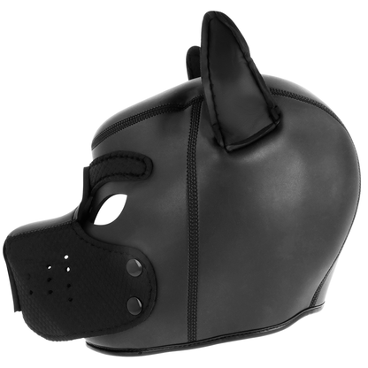 Darkness Bondage - Neoprene Dog Mask with Detachable Muzzle, Size: 56-58.5cm, Lightweight and Comfortable