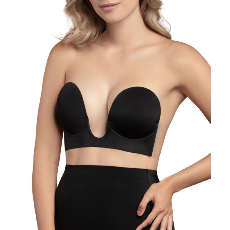 Bye Bra - Seamless U Shape Bra, Black Size B