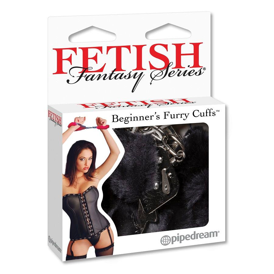 Fetish Fantasy Series - Soft Fur Handcuffs for Beginners, Black