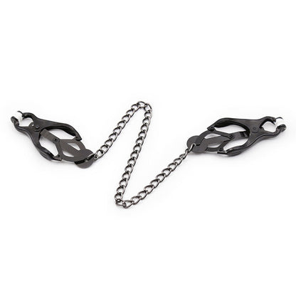 Ohmama Fetish - Japanese Black Chain Nipple Clamps, Nickel Free