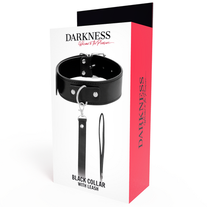 Darkness Bondage - PVC Leather Chain Posture Collar, BDSM