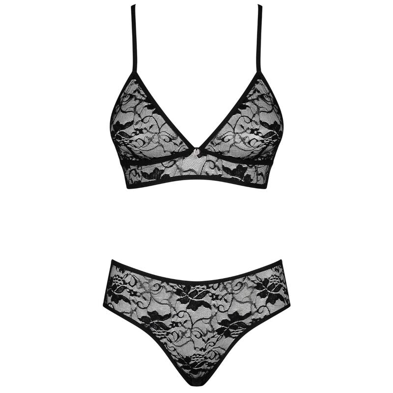 Obsessive Last Chance - Kokietta Sexy Black Bra &amp; Panty Set S/M