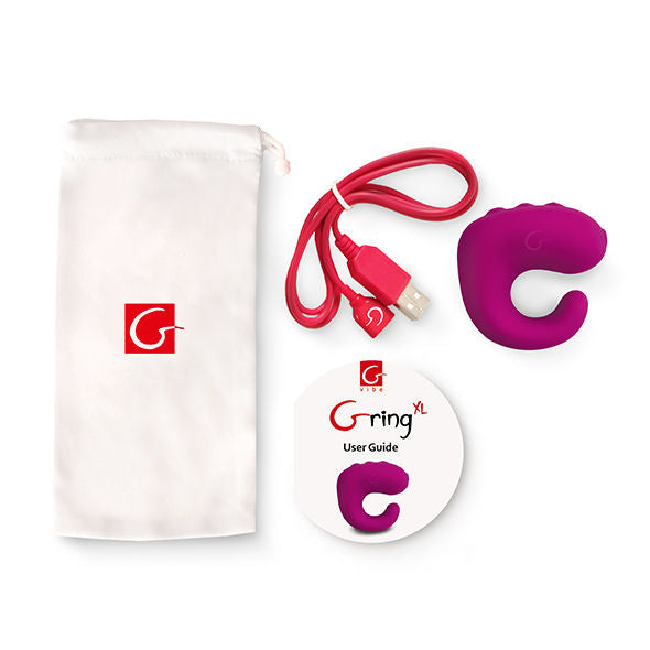 G-Vibe-Jucării Distractive Gring Xl Vibrator Cu Deget Dulce Zmeură Dulce