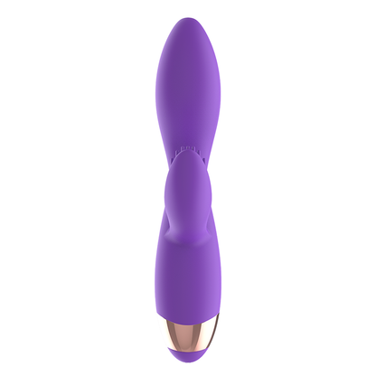 Womanvibe Donna - Rechargeable Clitoris Stimulator Vibrator, 18.8 x 3.5 cm, 10 Vibration Modes, Soft Silicone, Elegant Lilac and Gold Design