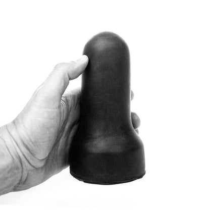 All Black - Loop Masturbator Model 2 with Smooth Exterior and Striped Texture, 17 cm, Phthalate Free Safe Material