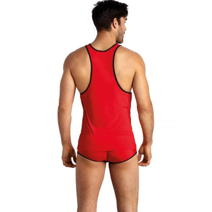 Anais Men - Red Microfiber Soul Top L with Black Trim