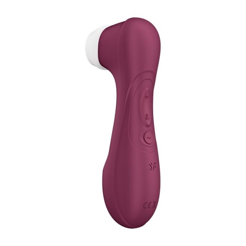 Satisfyer Air Pulse - Pro 2 Generation 3 Vibrating Clitoris Stimulator, Soft Silicone, Water Resistant, Wine Red