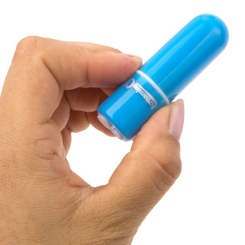 Screaming O Rechargeable Vibrating Bullet Vooom Blue - Powerful Vibrations and Water Resistant, 10 Functions, Rechargeable