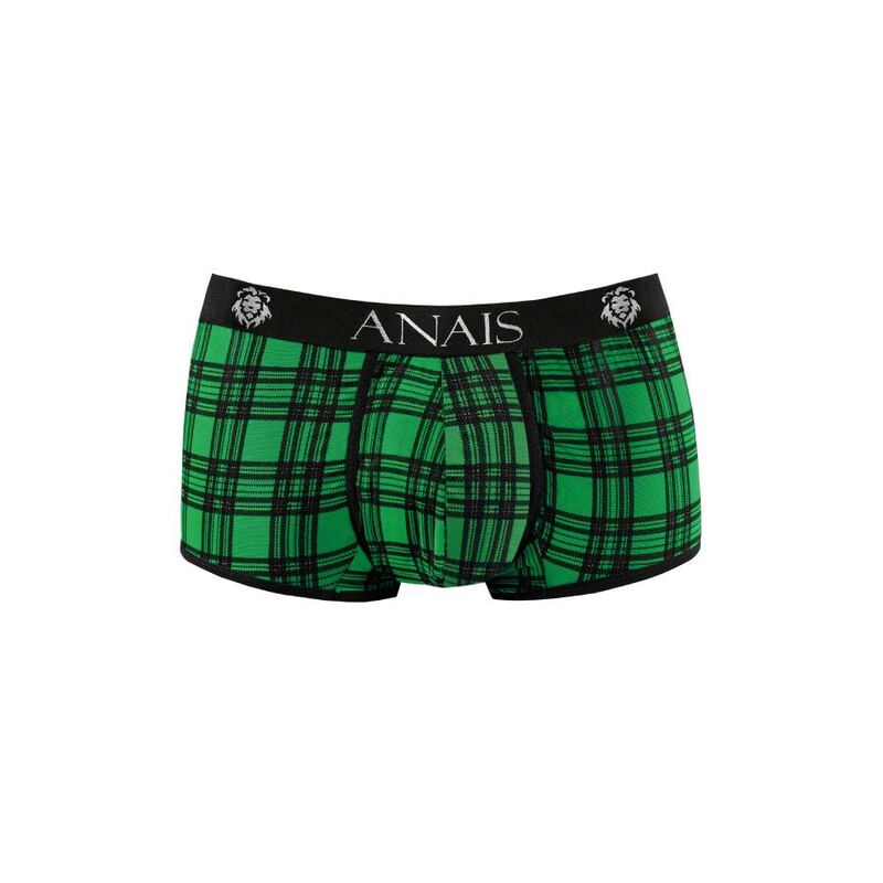 Anais Men's Boxer &amp; Brief - Magic Boxer L, Sexy Soft Lycra Checkered Pattern Green &amp; Black Underpants