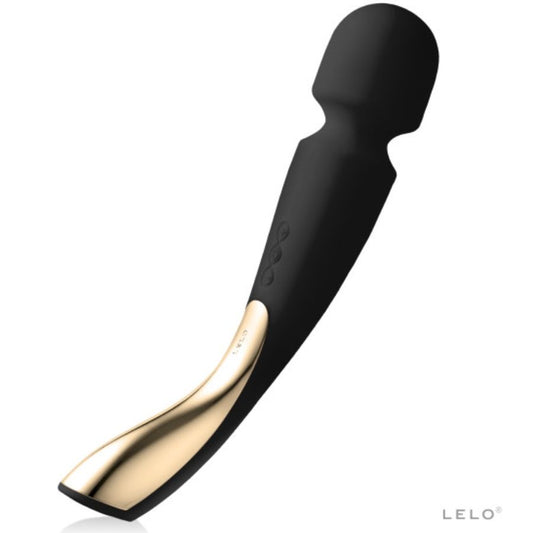 Lelo - Smart Wand 2 Black, Body Massager, 10 Massage Models, USB Rechargeable, Extra-Soft Silicone