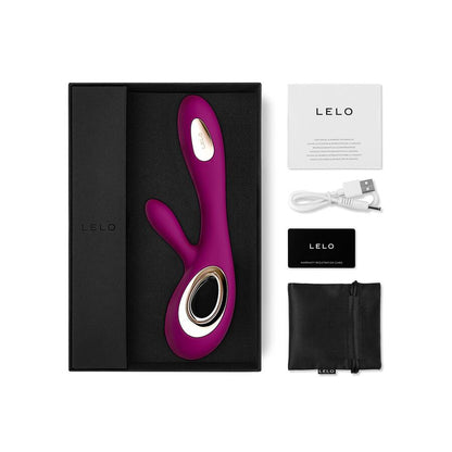 Lelo Soraya Val De Valuri Rabbit Vibrator Deep Pink - Dual Clitoris and G Spot Stimulation, WaveMotion Technology, Soft Silicone, Rechargeable, Dimensions and Features