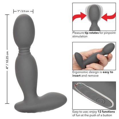 California Exotics - Rotating Premium Silicone Vibrating Anal Probe Rechargeable