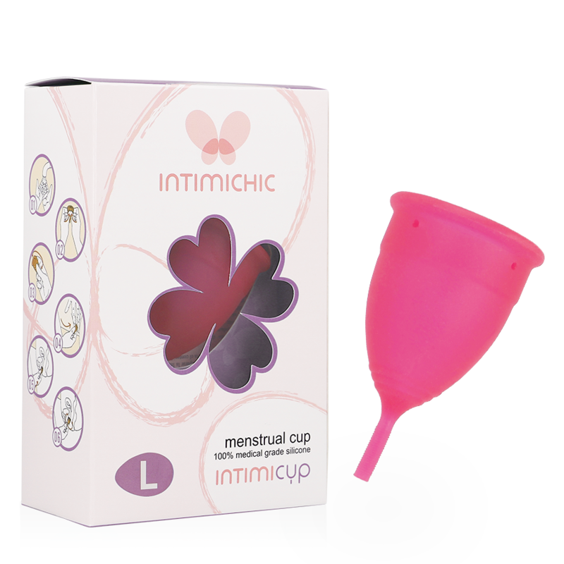 Intimichic - Silicone Menstrual Cup, Size L, Reusable and Hypoallergenic