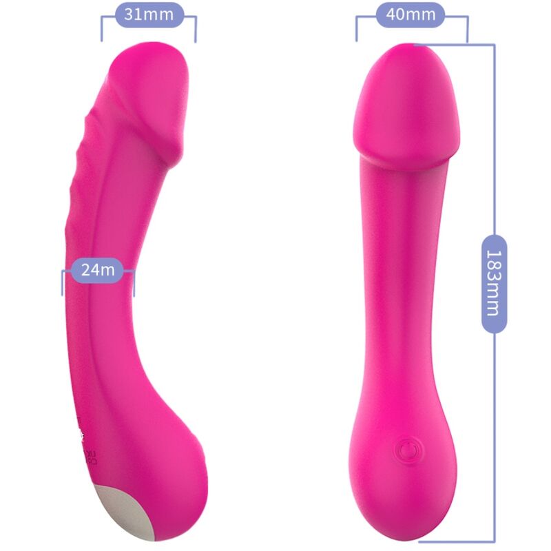 Armony Vibrators- Vibrator Dildo G Spot Silicone Fuchsia