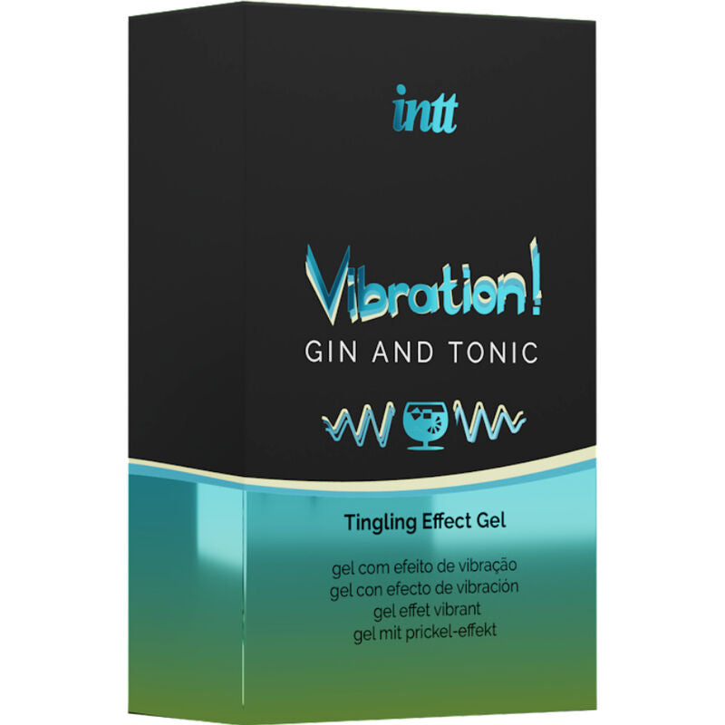 Intt Unisex Arousal Gel - Strong Liquid Vibrator Gel, Intimate Stimulant with Gin and Tonic Flavor 15 ml