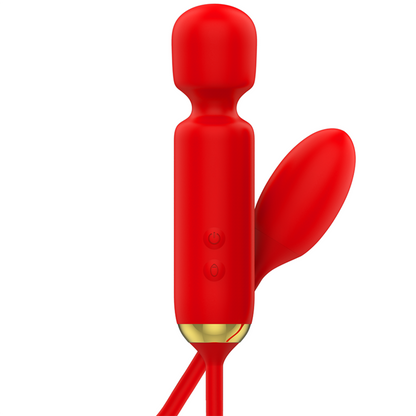 Mia - Toscana Double Pleasure Wand + Egg Rechargeable Vibrator, 10 Modes, IPX6