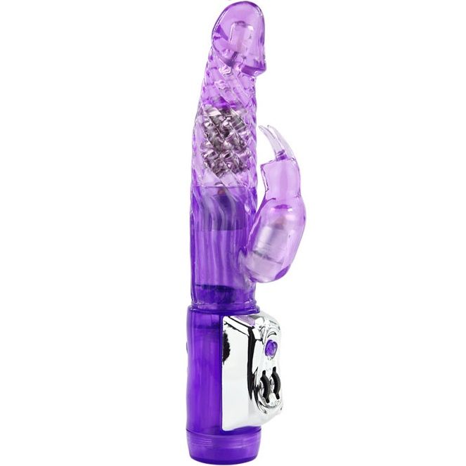 Baile Rotations - Elite Persian Rabbit Baile, Vibrator with Vibrations and Rotations, TPR Material, Dimensions: 23 cm x 3.5 cm, Color: Purple, Works with 3 AAA Batteries