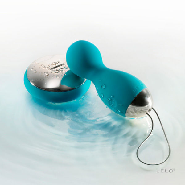 Lelo Hula Beads Ocean Blue - Pleasure Beads with Rotation and Vibration, Dimensions 98 x 38 x 37 mm, Rechargeable, Wireless Remote Control