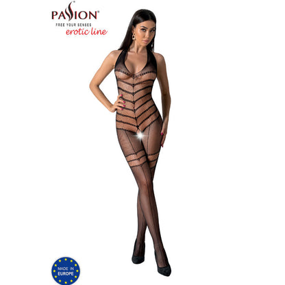 Passion Woman Bodystockings - Bs100 Black Bodystocking, Sensual Design, One Size