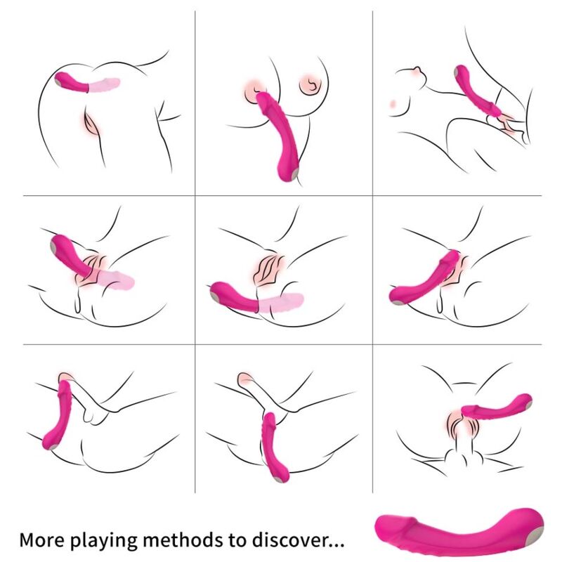 Armony Vibrators- Vibrator Dildo G Spot Silicone Fuchsia