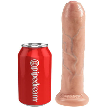 King Cock Realistic Dildo Realistic Uncut Flesh 21cm - Phthalate Free, Latex Free, Body Safe, Made in USA