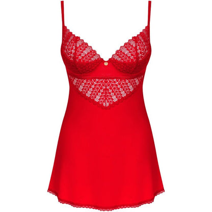 Obsessive Chemise - Ingridia Camisole and Red Thong Xs/S Sensual Lace Lingerie