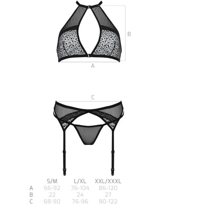 Passion Woman Sets - Set Satara Erotic Line Black L/XL