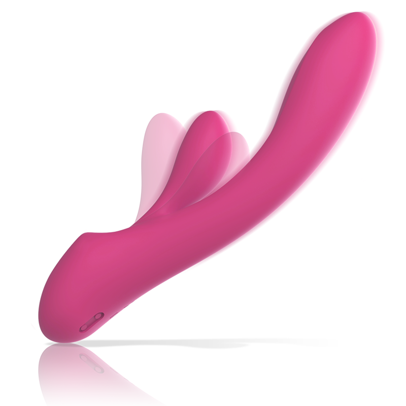 Intense Fun - Pink Silicone Rabbit Vibrator, Double Stimulation, 10 Vibration Programs, IPX6 Water Resistant, 10 Year Warranty