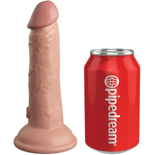 King Cock- Dildo Realist De Elită Cu Vibrație Și Silicon 15,2 Cm