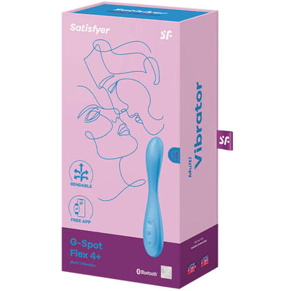 Satisfyer Connect- Gspot Flex 4+ Multi Vibrator App Albastru